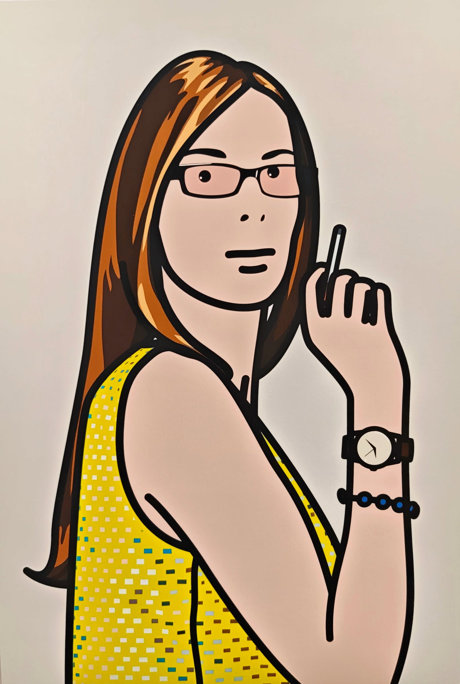 Julian Opie (1958-), Ruth Smoking II, 2005 (1 of 3)