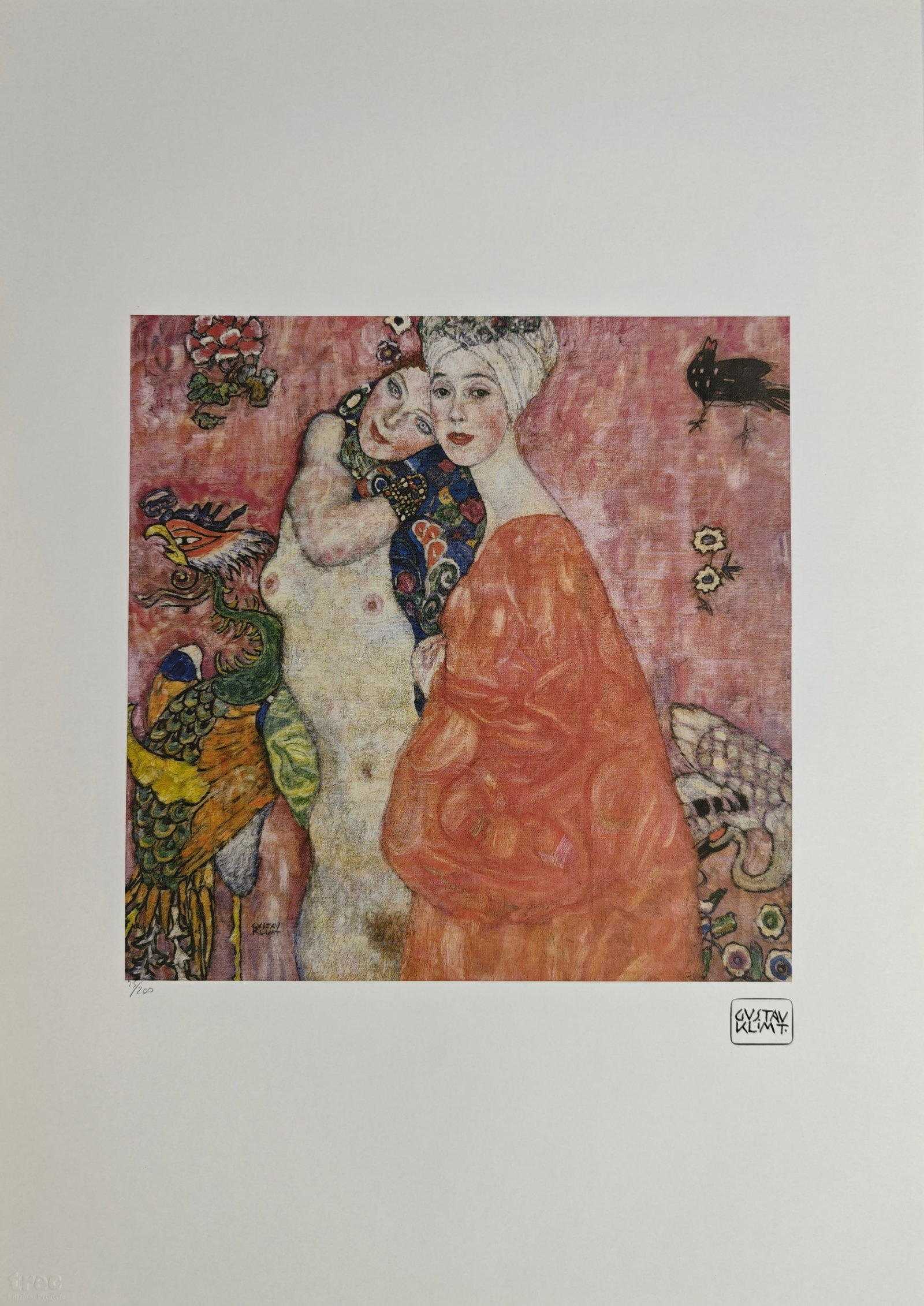 Gustav Klimt (1862-1918), Women Friends, 1916-1917: Gustav Klimt (1862-1918), Women Friends, 1916-1917, H × W: 70 × 50 cm, offset lithograph. Signed in plate and numbered /200 in hand in pencil on recto, featuring the Tree Editions blindstamp.