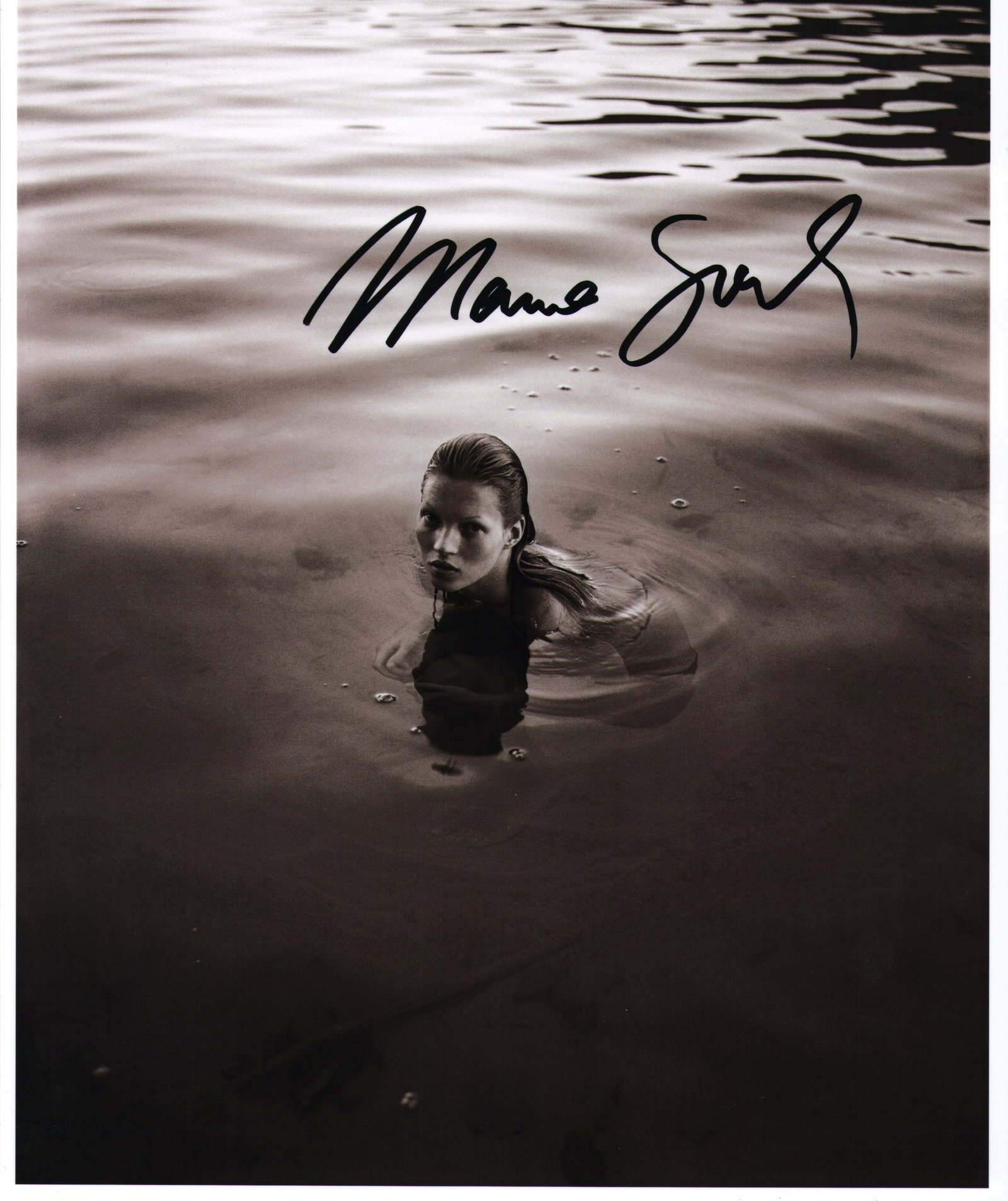 Mario Sorrenti (1971-), "Kate Moss swimming", 1993, signed (1 of 2)