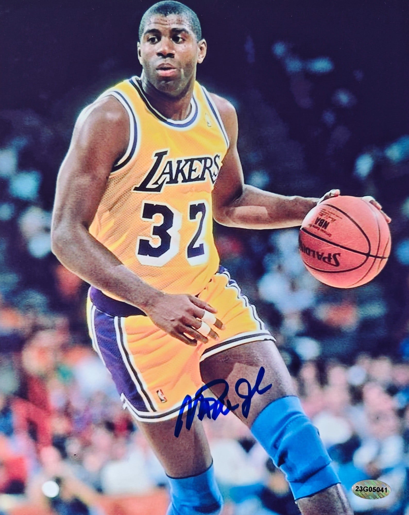 Magic Johnson Signed Dribbling Print (1 of 1)