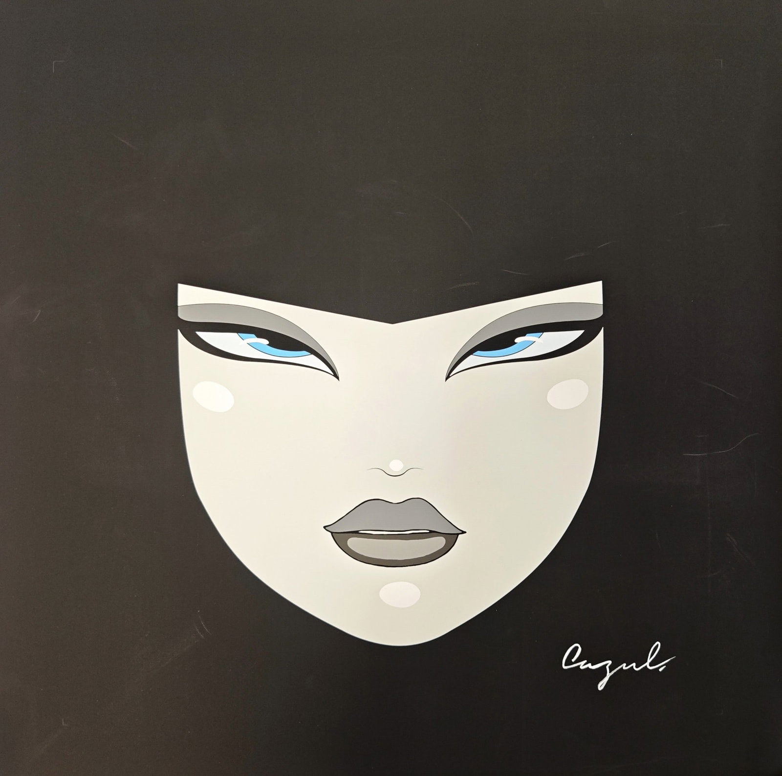 Cazul, "Untitled", Screenprint on Canvas, 2022: Cazul, "Untitled", 2022, 60.6 × 60.6 cm, screenprint on canvas. Signed by the artist in silver pen on the recto.