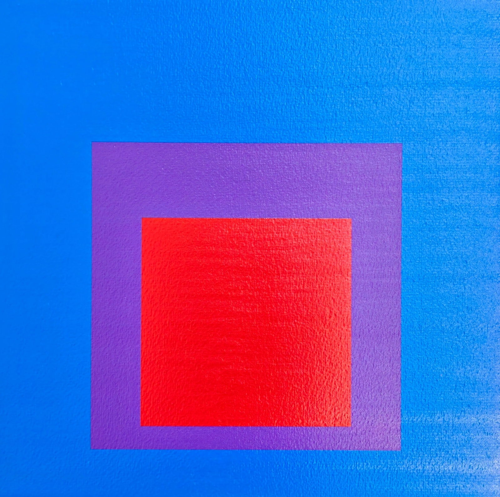 Josef Albers, "Homage to the Square", Blue & Red (1 of 3)