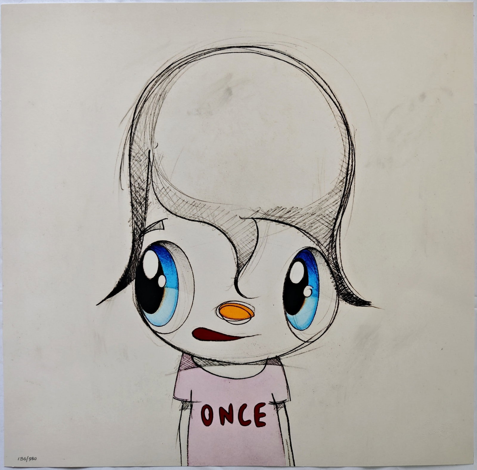 Javier Calleja, "Once", 2023: Javier Calleja (1971-), "Once", 2023, 55 × 55 cm, pigment print. The work is numbered 136/980 by the artist in pencil on the recto and bears the embossed artist blind stamp (Avant Arte). From the two