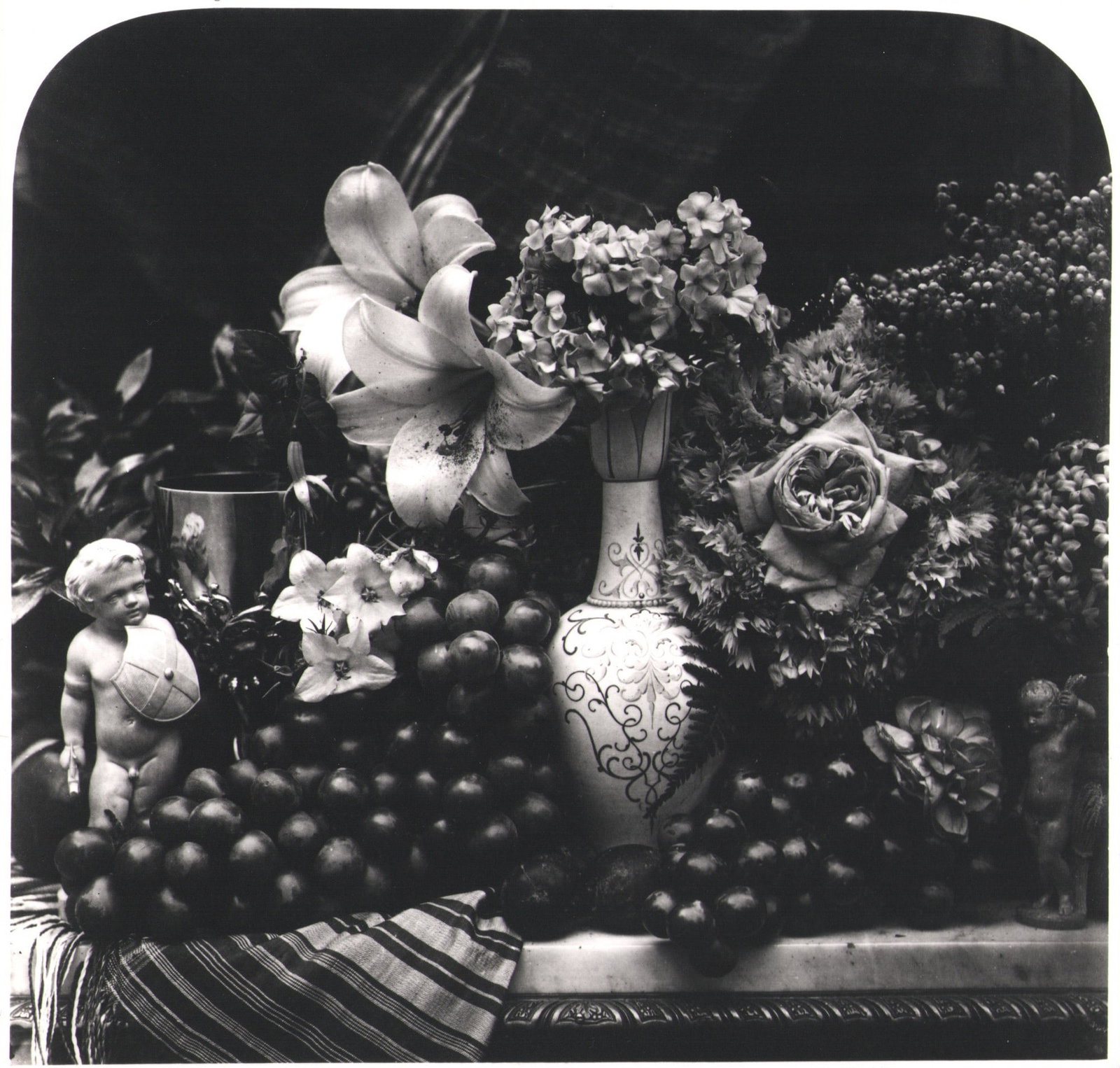 Roger Fenton, "Vase, Flowers & Fruit", 1853 (1 of 2)