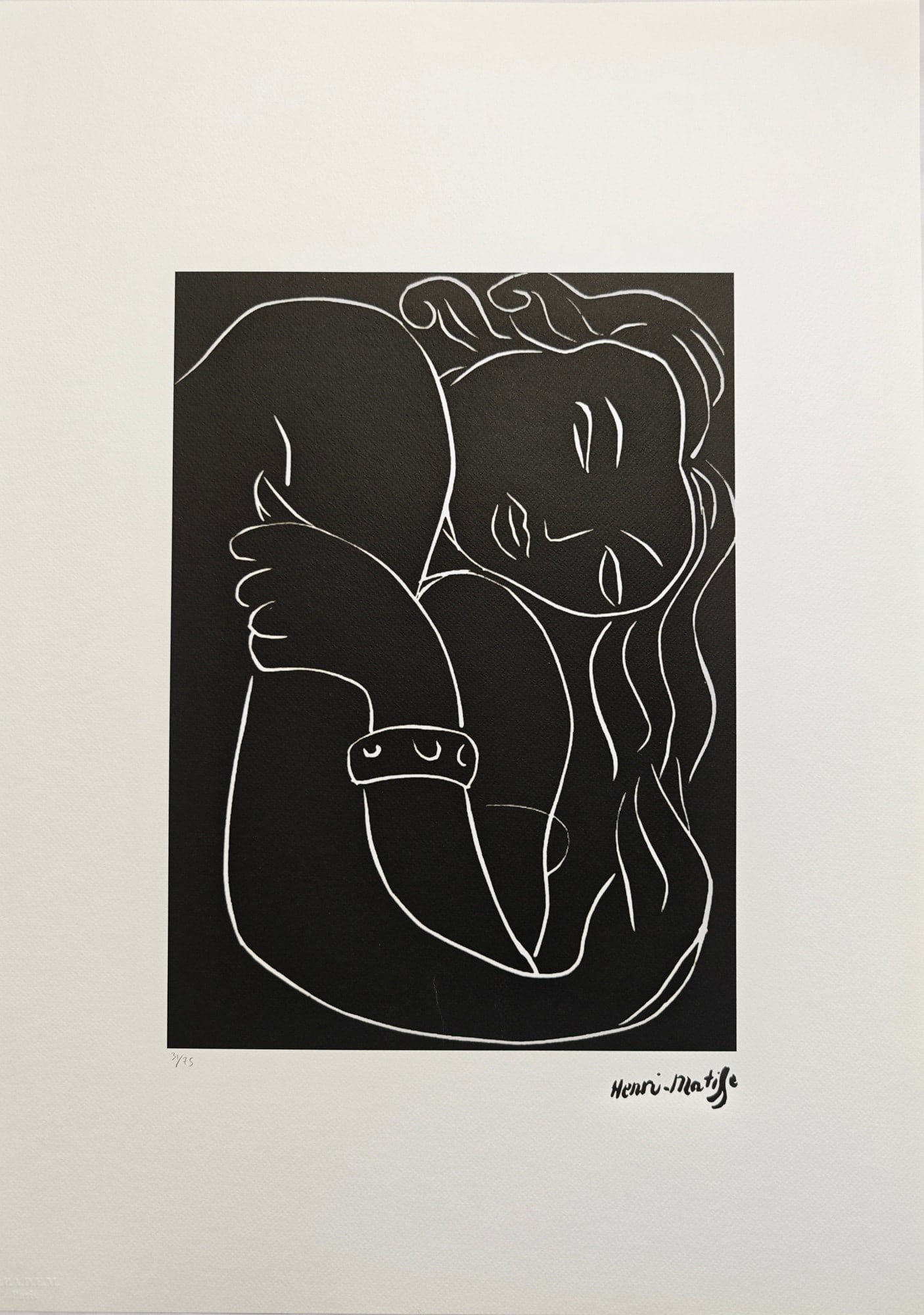 Henri Matisse, "Pasiphaé", 1944: Henri Matisse, "Pasiphaé", 1944, 50 × 70 cm, offset lithograph. Signed in the plate and numbered /75 in pencil on the recto, with the S.P.A.D.E.M. Paris blindstamp.
