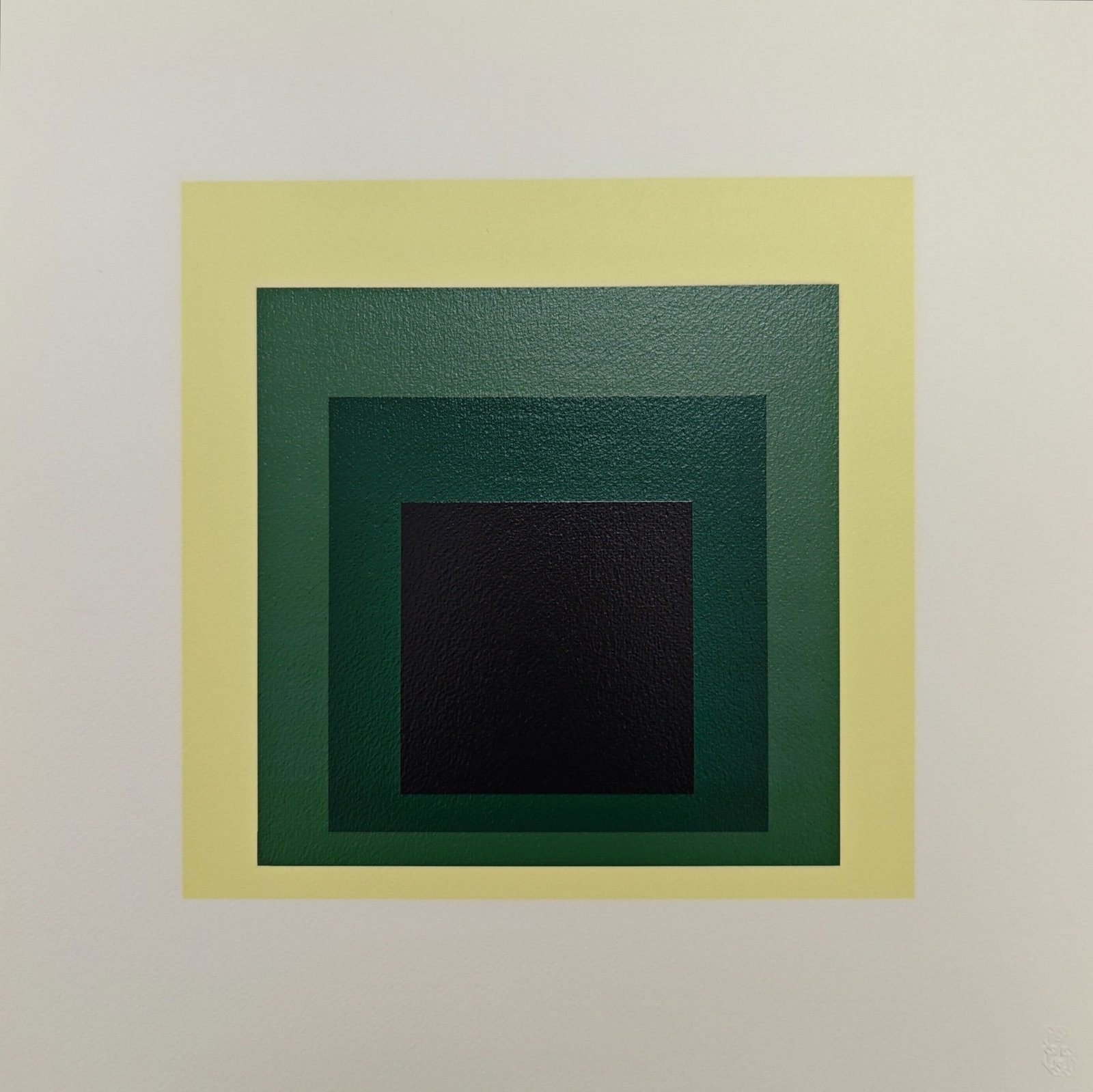 Albers, "Homage to the Square", Yellow & Green (1 of 3)