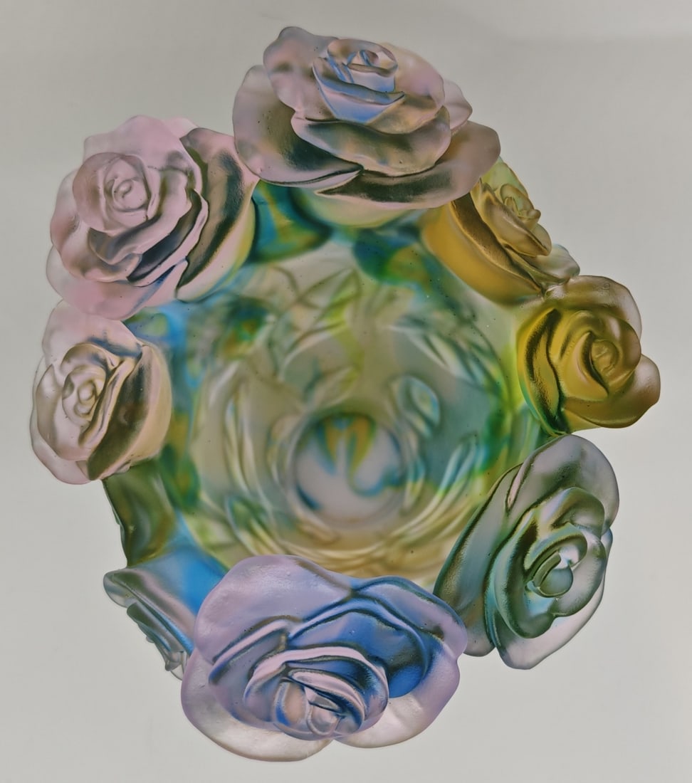 Daum, "Rose", marked - 3