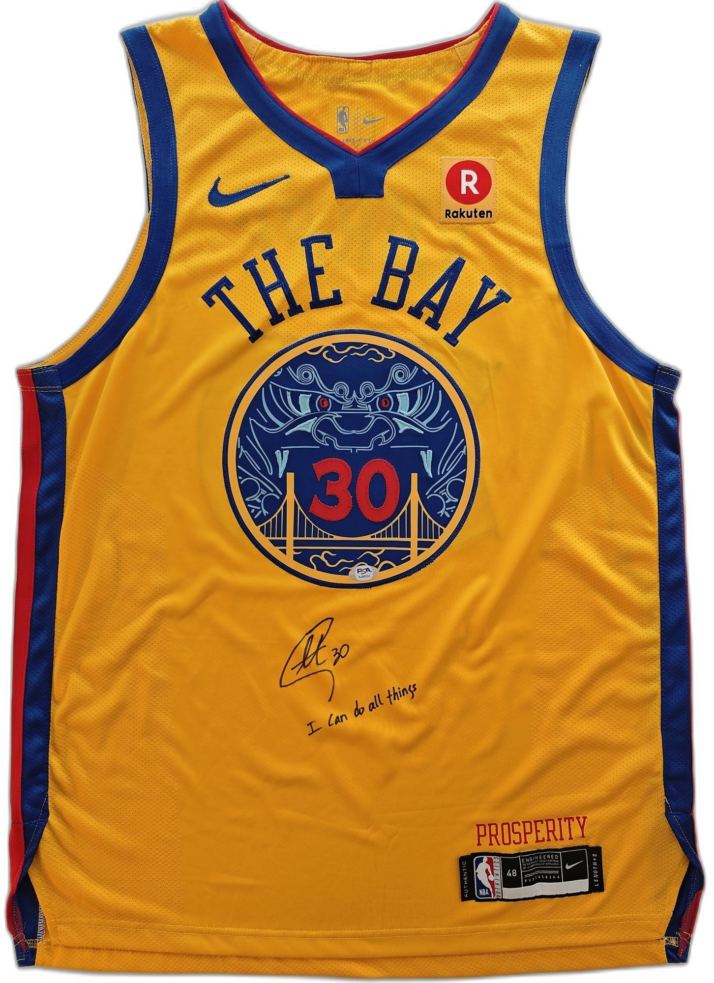 Curry Signed Warriors Bay City Jersey PSA COA (1 of 5)