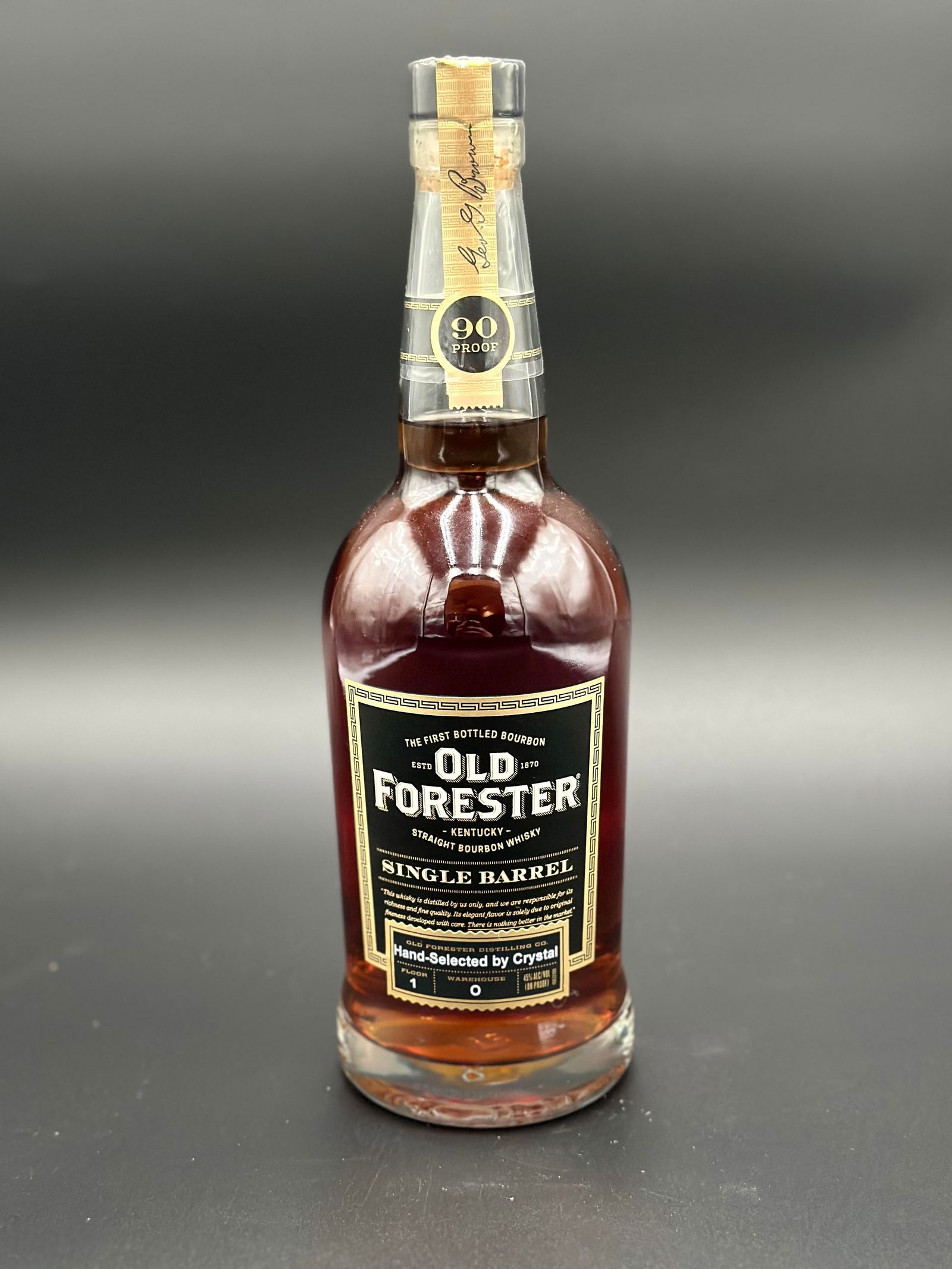 Old Forester Single Barrel Bourbon "Hand-Selected by Crystal" (1 of 2)