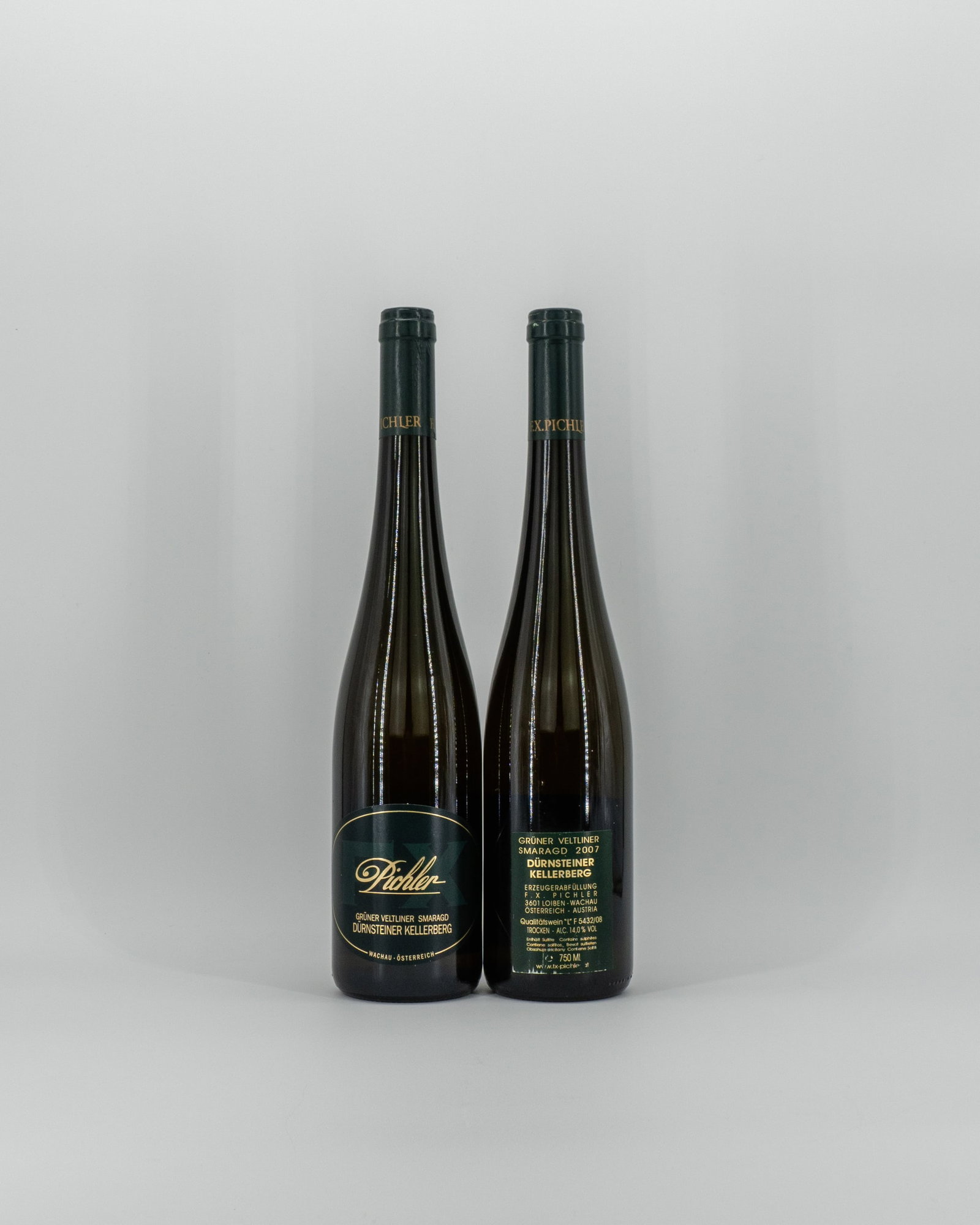 2007 FX Pichler Duernstein Kellerberg Gruener Veltliner Smaragd 2x: 2007 FX Pichler Duernstein Kellerberg Gruener Veltliner Smaragd 2x 2x 2007 FX Pichler Duernstein Kellerberg GV Sm in good condition. The level has dropped a little.