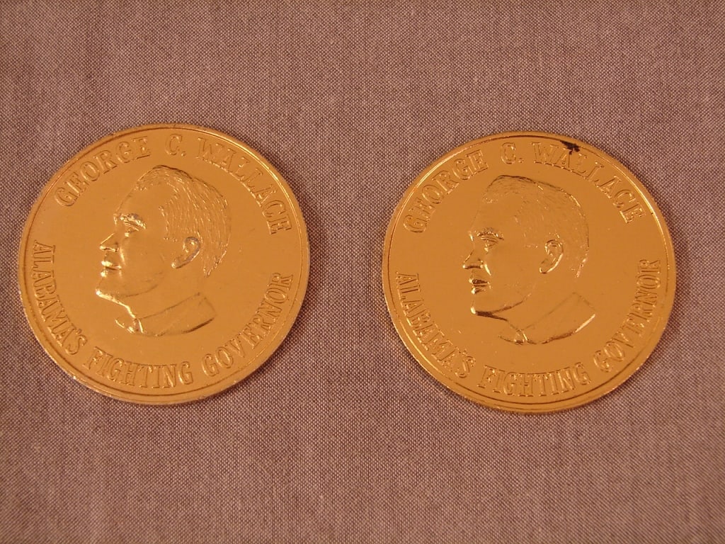 Lot of two George Wallace campaign coins or tokens (1 of 2)