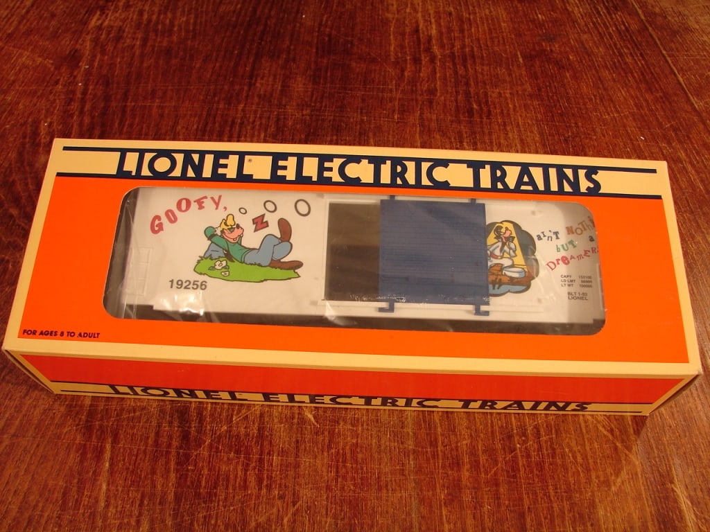 Lionel Disney Goofy's Hi Cube Car: Lionel Electric Disney Goofy's Hi Cube Car 6-19256. New in Box.