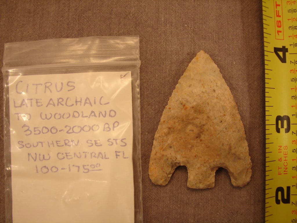 Native American Arrowhead Artifact. (1 of 2)