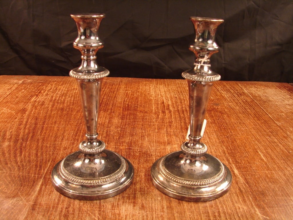 Set of 2 Sterling Silver candelabra: Set of 2 Sterling Silver candelabra made in England by we believe Ellis Barber Silver Co.