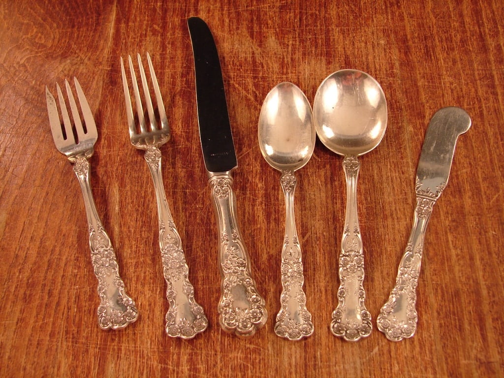 Set of 6 Sterling Silver Gorham silverware (1 of 7)