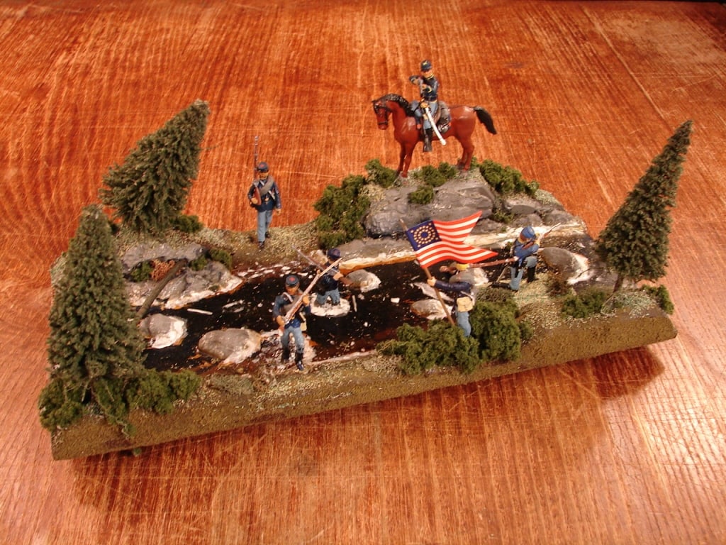 Civil War Hand painted lead soldier war scene (1 of 4)