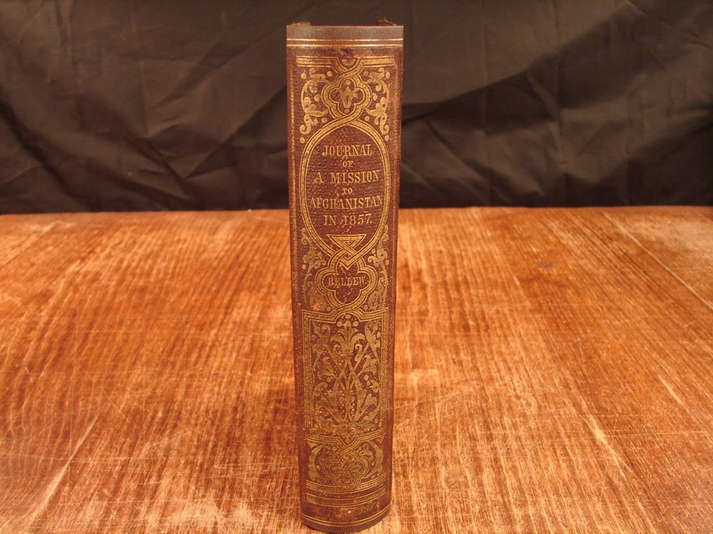 Journal of A Mission to Afghanistan in 1857: Journal of A Mission to Afghanistan in 1857 by H.W. Bellew. Beautiful leather bound gold embossed cover. very good condition. A glimpse into the Afghan world through an English medical doctor's view d