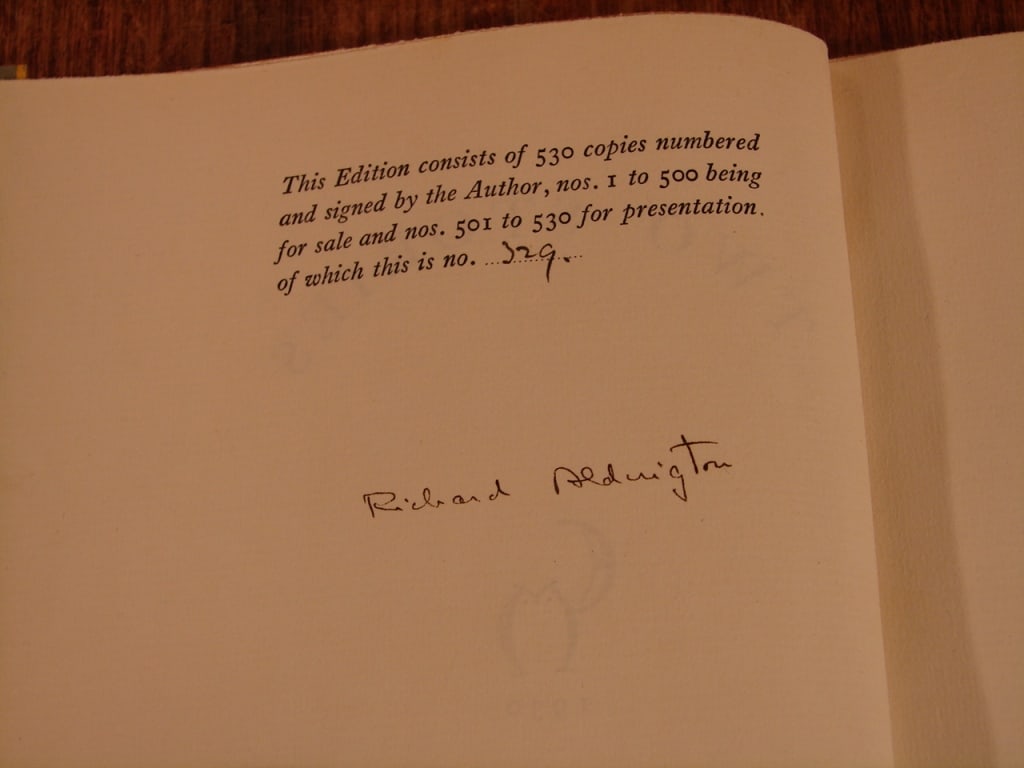 Lot of three Richard Aldington books - 7