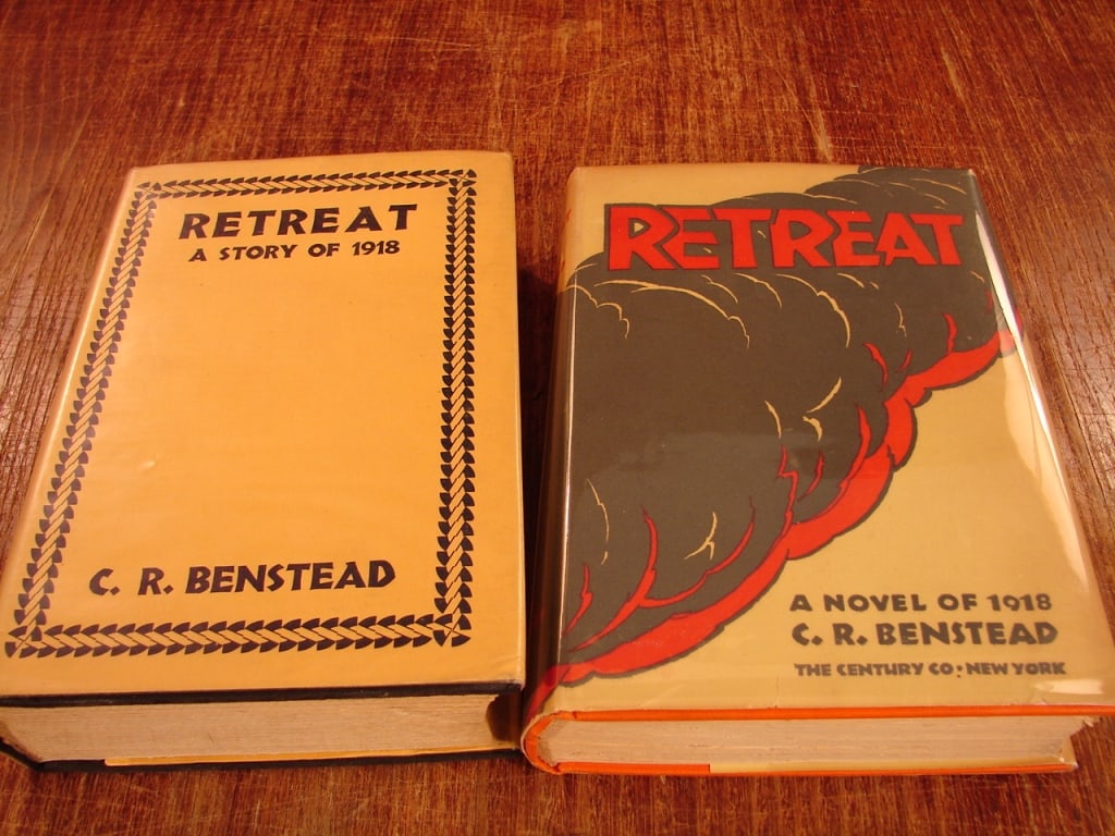 Two copies of Retreat a novel of 1918 one signed - 2