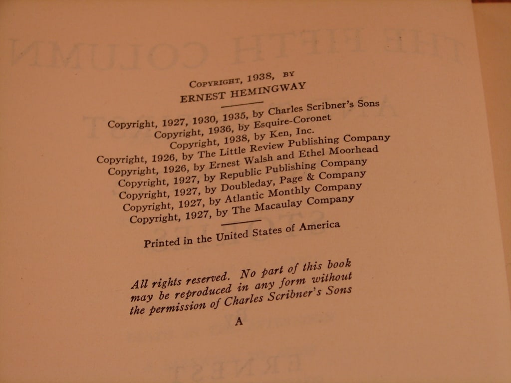 First Edition Ernest Hemingway. - 5