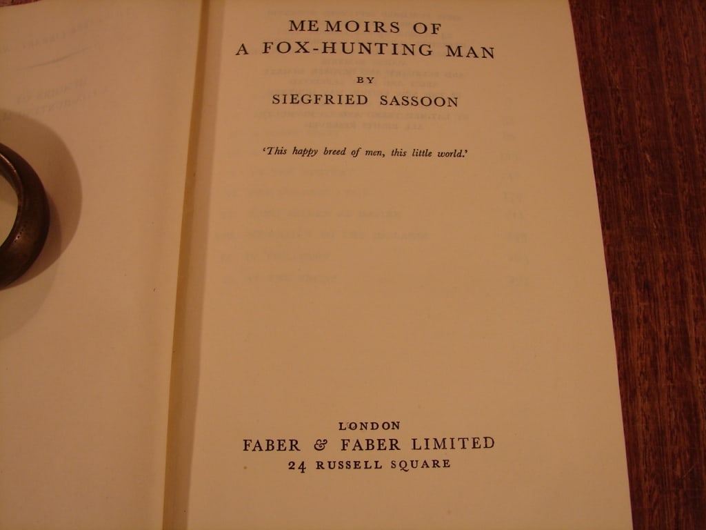Memoirs of a Fox Hunting Man. Siegfied Sasoon - 5