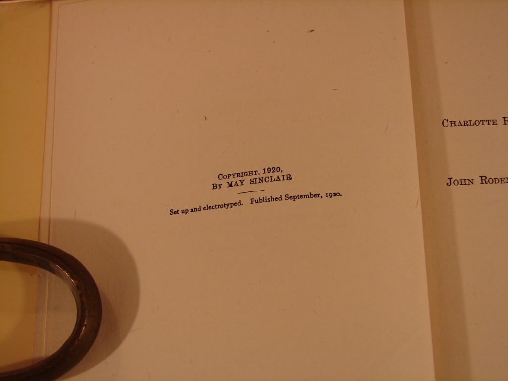 The Romantic by May Sinclair. Macmillan Co 1920. - 5