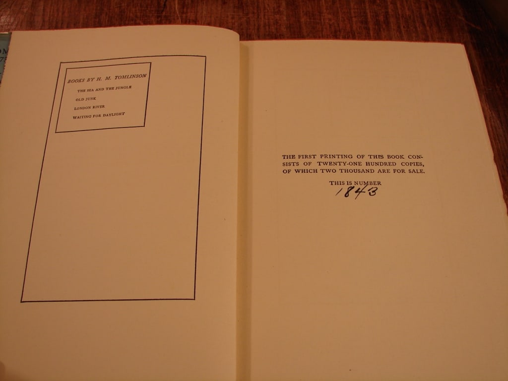 Lot of two H. M Tomilson books First edition - 3