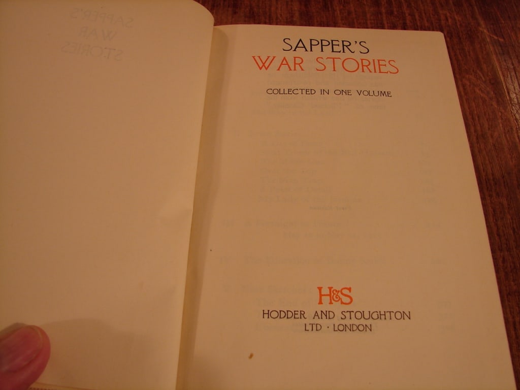 First edition. 'Sapper's War Stories" - 4