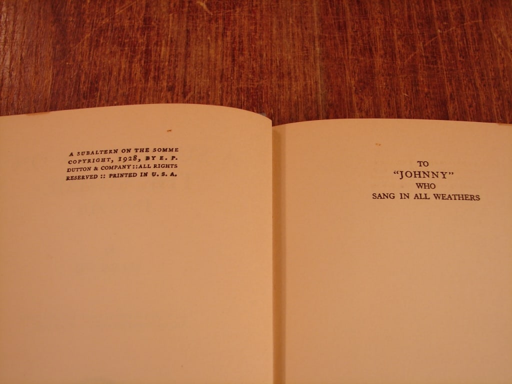 Subaltern on the Somme 1928 Max Plowman - 5