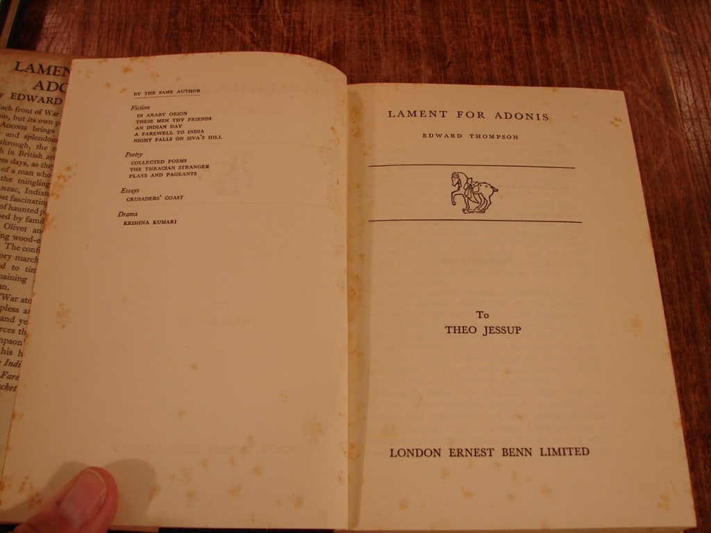Lot of two Edward Thompson books - 8