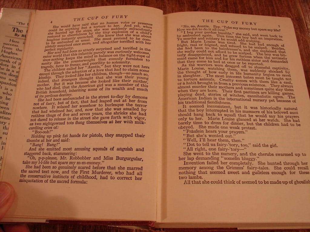 A Cup of Fury by Rupert Hughes. First edition - 5