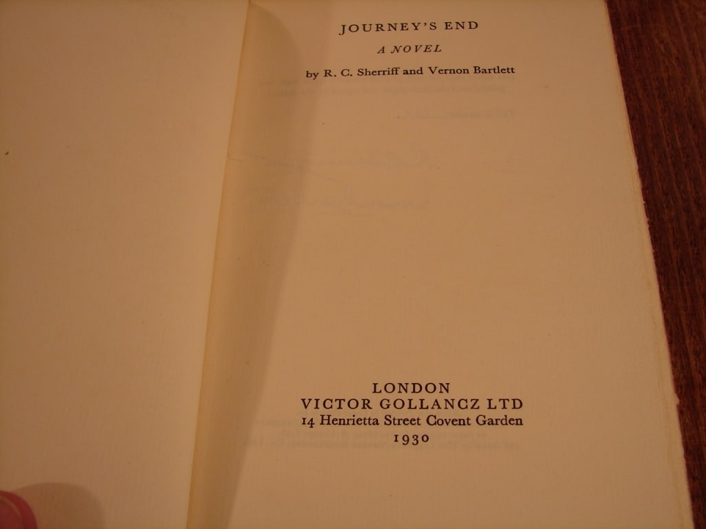 Signed copy "A Journeys End" by R.C Sherriff - 4