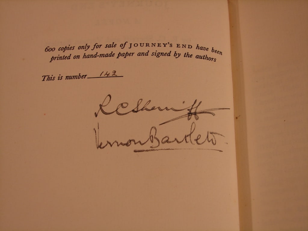 Signed copy "A Journeys End" by R.C Sherriff - 6