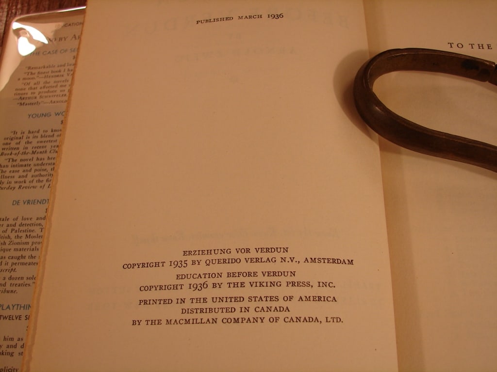 Education Before Verdun by Arnold Zweig 1935 - 5