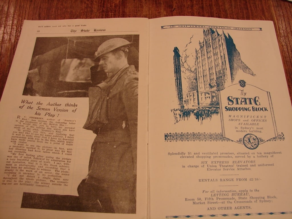 Lot of 2 programs for Journey's End by RC Sherriff - 10