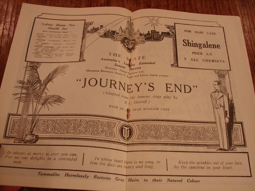 Lot of 2 programs for Journey's End by RC Sherriff - 9