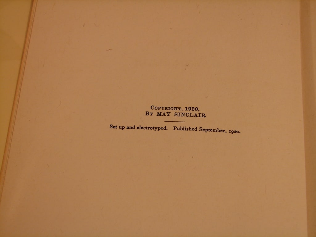 The Romantic by May Sinclair. Macmillan Co 1920. . - 5