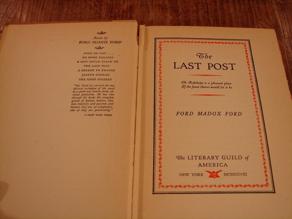 The Last Post by Ford Madox Ford. 1928 - 4