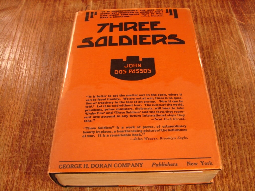 Three Soldiers by John Dos Passos. First edition - 4