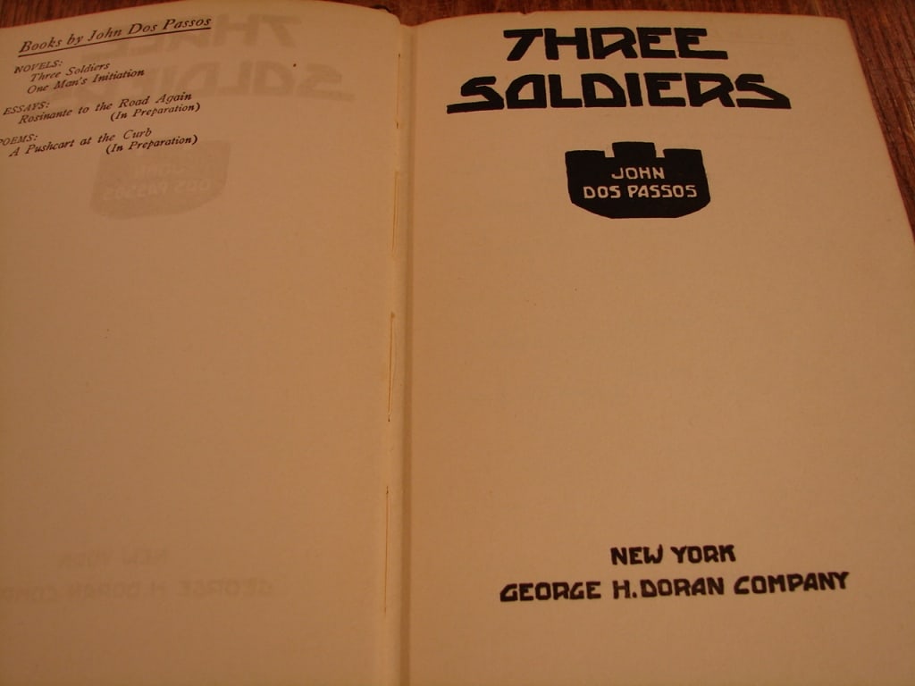 Three Soldiers by John Dos Passos. First edition - 5