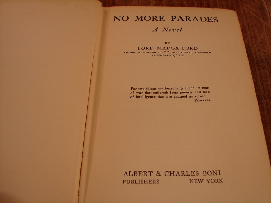 No More Parades by Ford Madox Ford. 1925 - 4