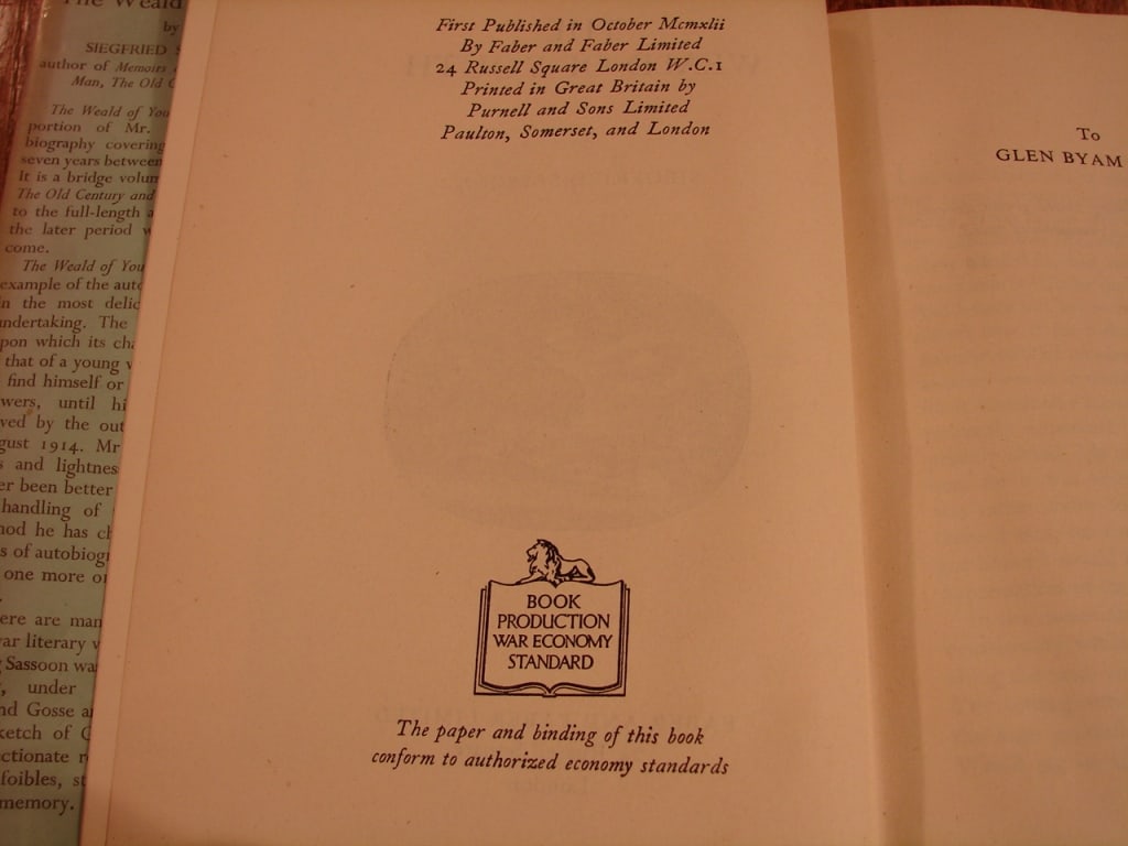 Lot of two Siegfried Sassoon books. - 11