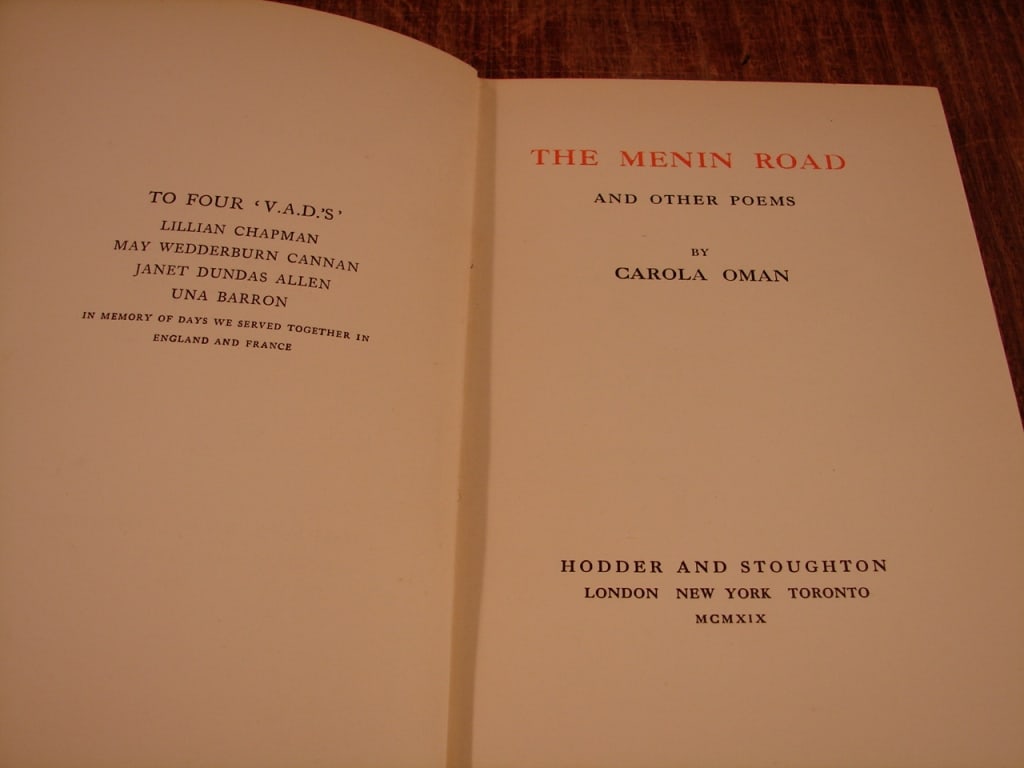 The Menin Road and Other Poems by Carola Oman - 3
