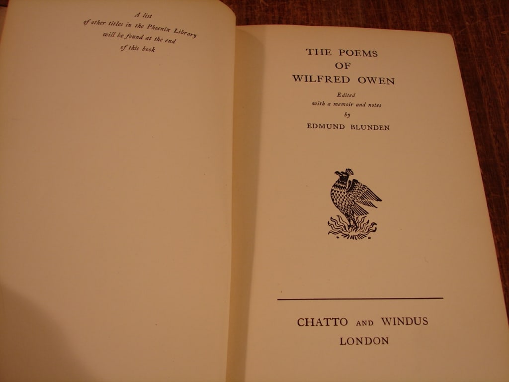 Poems of Wlfred Owen. Edited by Edmund Blunden . - 4