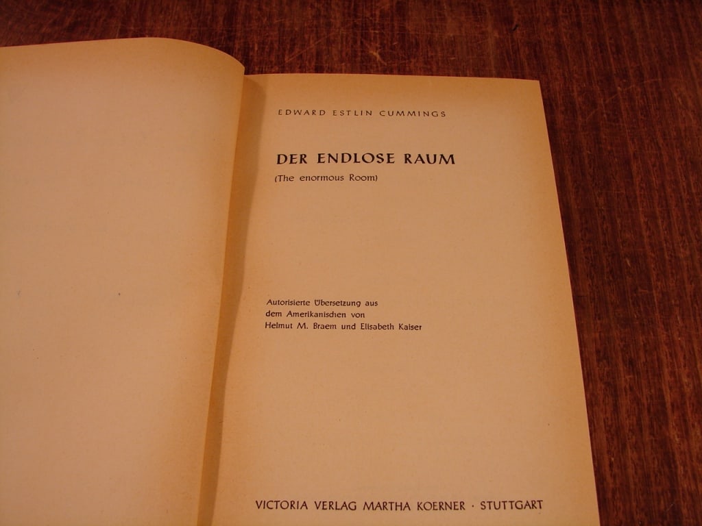 Der Endlose Raum by E. E. Cummings. In German . - 4