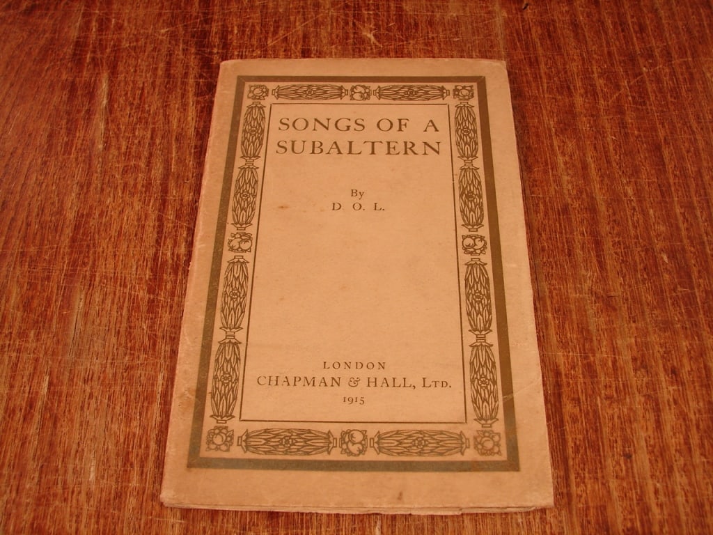 Songs of a Subaltern by D.O.L Chapman & Hall 1915 (1 of 4)