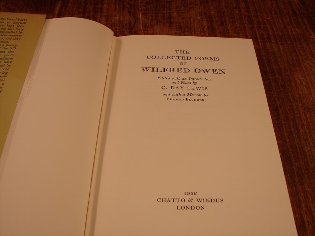 Lot of 2 Wilfred Owen WWI books of poetry. . - 3
