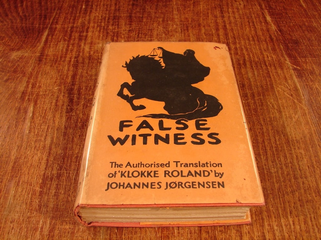 False Witness by Johannes Jorgensen. - 2