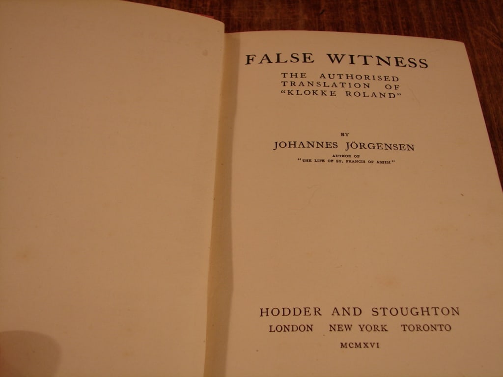 False Witness by Johannes Jorgensen. - 3