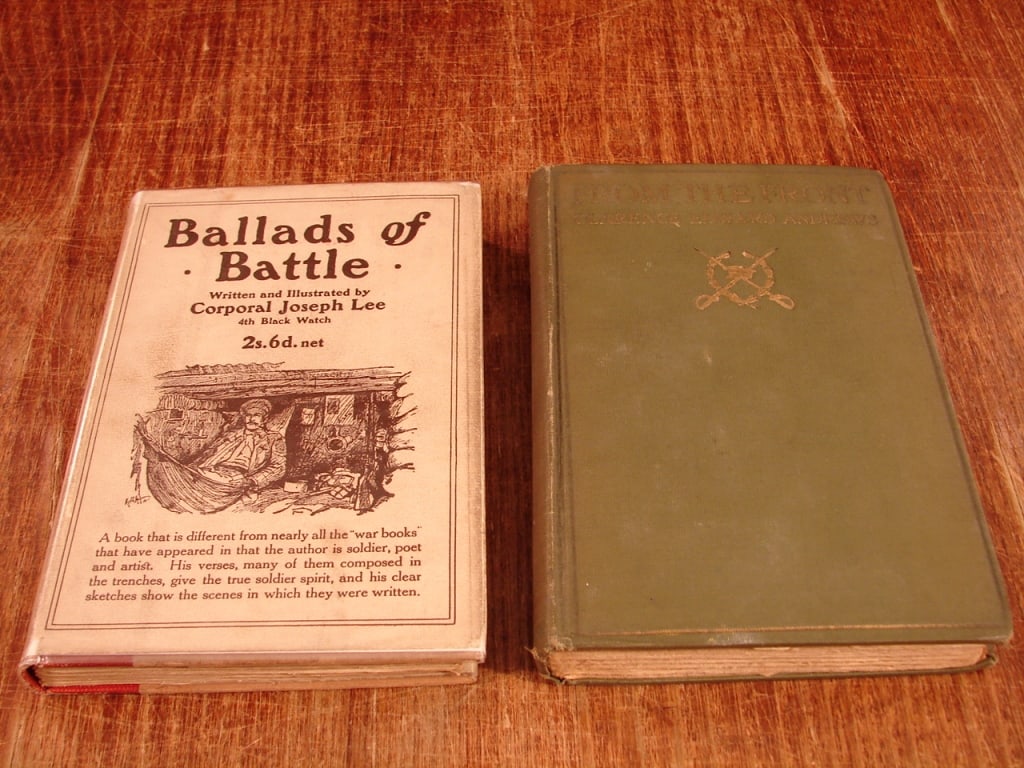 Lot of two World War I poetry from the trenches - 2